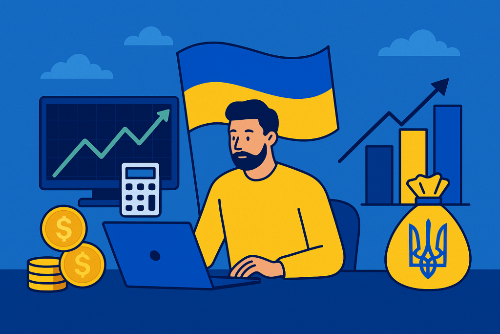 Ілюстрація інвестування в акції та облігації українцем у 2025 році