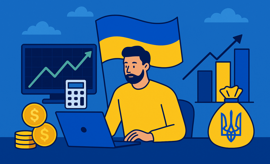 Ілюстрація інвестування в акції та облігації українцем у 2025 році