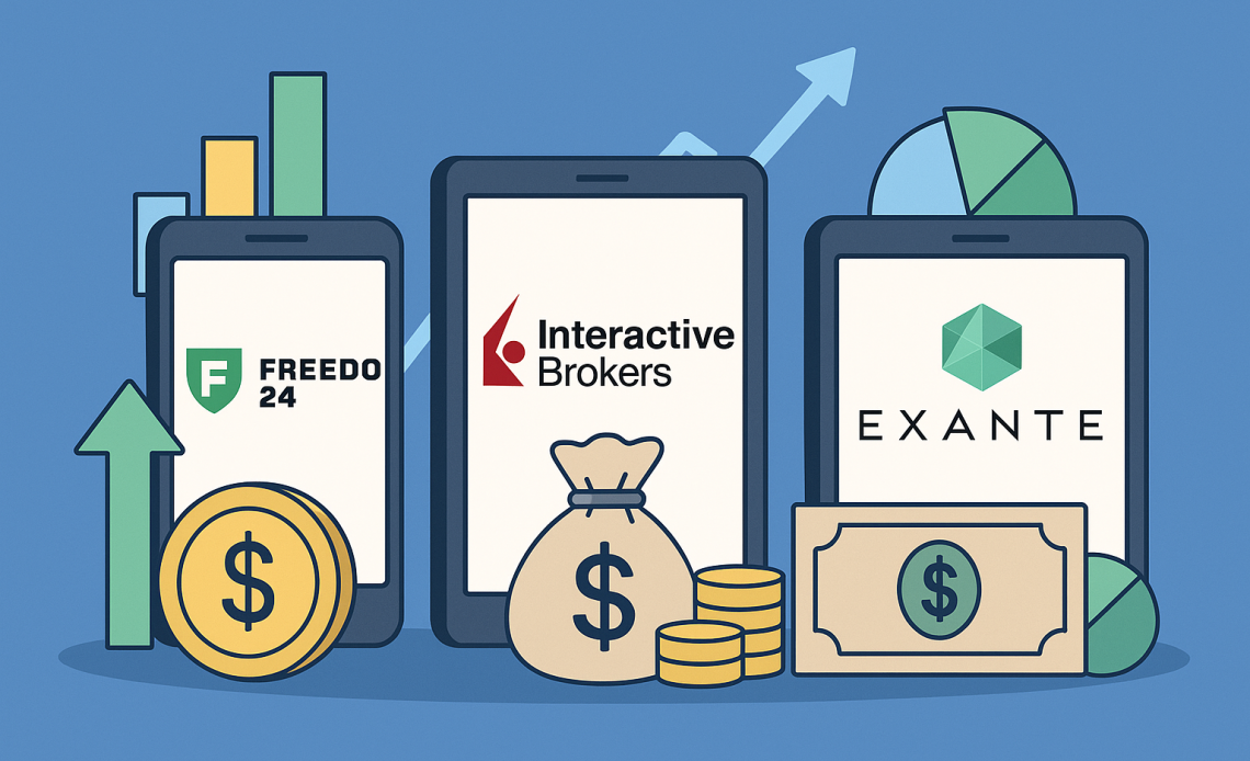 Порівняння брокерів Freedom24, Interactive Brokers та Exante для українців у 2025 році