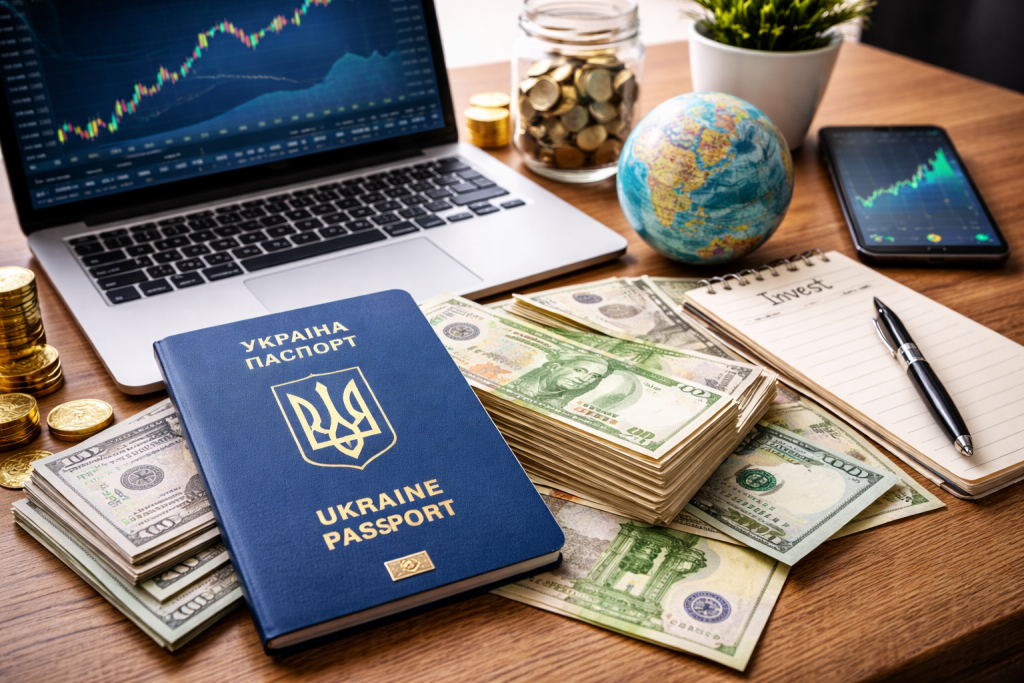 Легальне інвестування за кордоном для українців у 2025 році: паспорт України, долари, євро та фінансові графіки